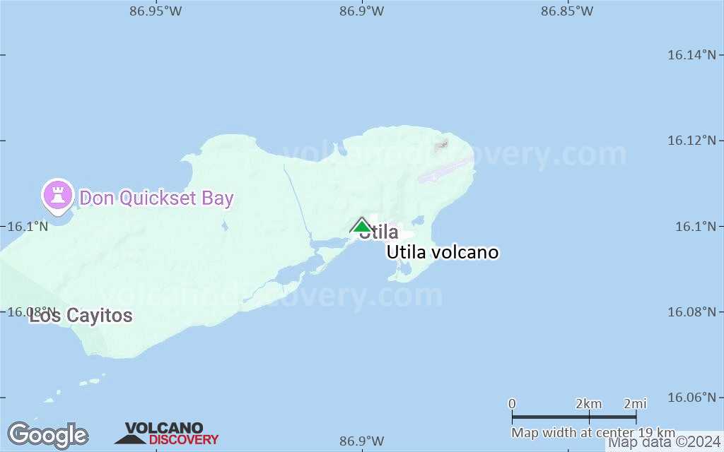 Terrain-type map of Utila volcano (scale of approx. 10-20 km)
