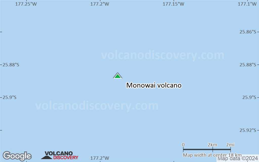 Terrain-type map of Monowai volcano (scale of approx. 10-20 km)