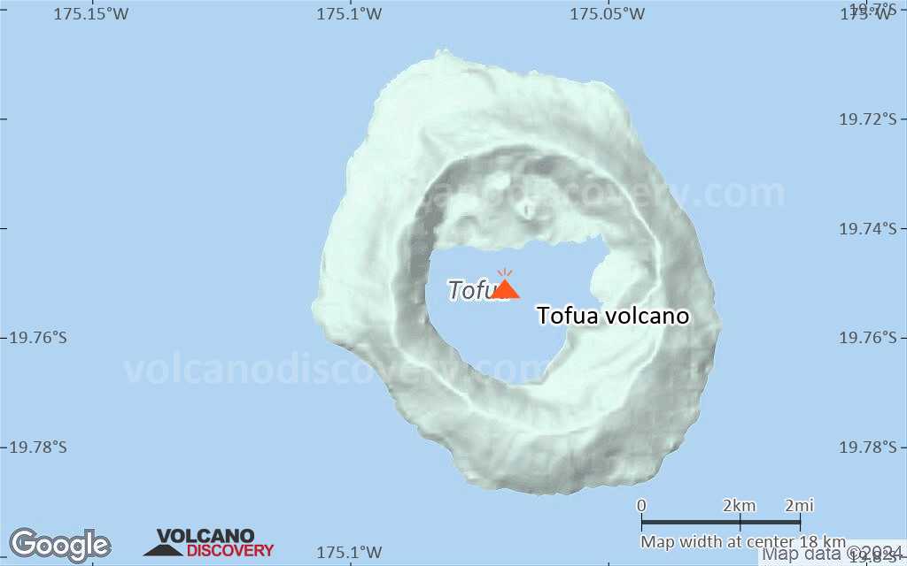 Terrain-type map of Tofua volcano (scale of approx. 10-20 km)