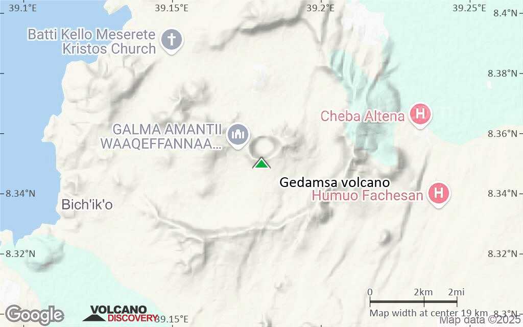 Terrain-type map of Gedamsa volcano (scale of approx. 10-20 km)