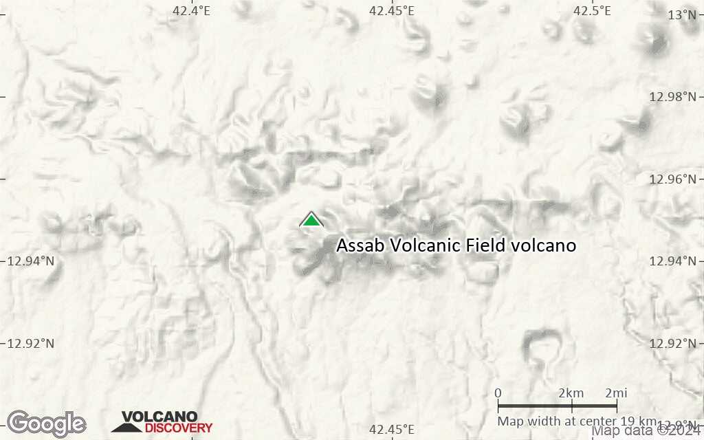 Terrain-type map of Assab Volcanic Field volcano (scale of approx. 10-20 km)