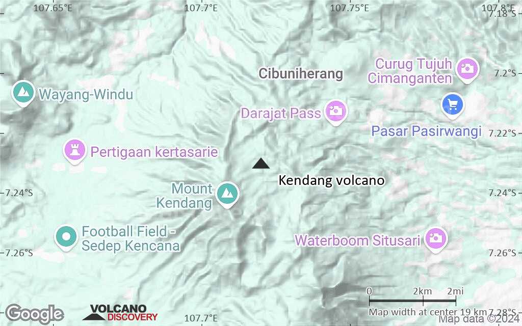 Terrain-type map of Kendang volcano (scale of approx. 10-20 km)