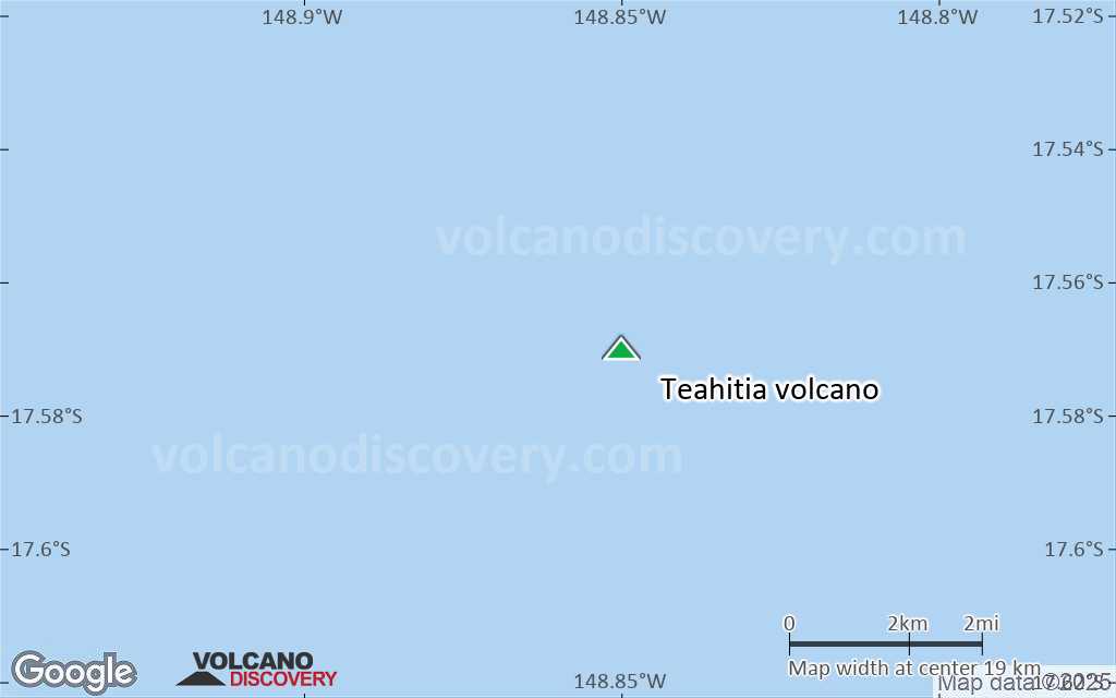 Terrain-type map of Teahitia volcano (scale of approx. 10-20 km)