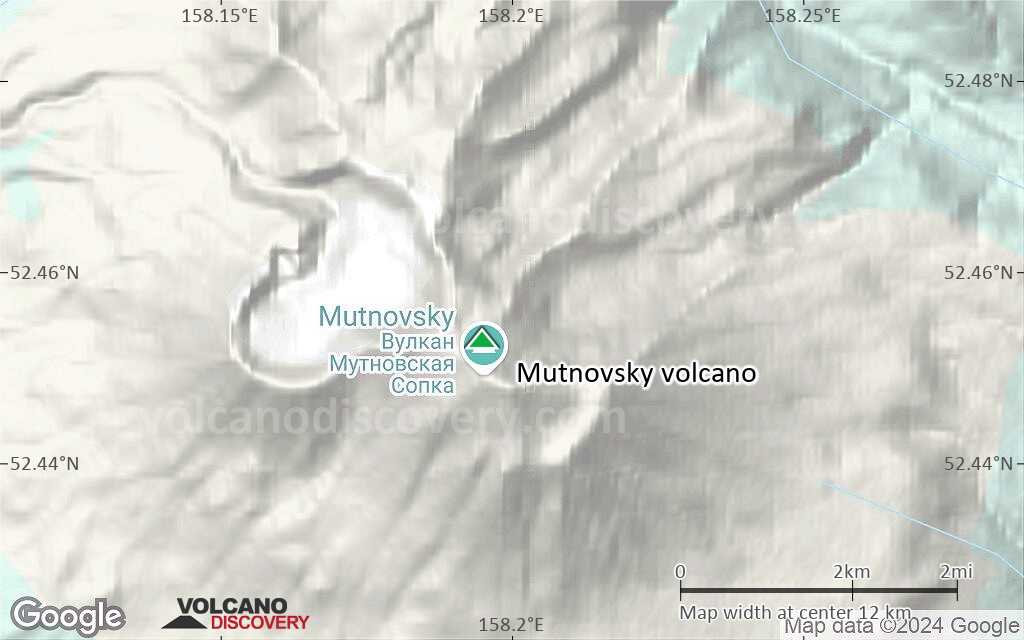 Terrain-type map of Mutnovsky volcano (scale of approx. 10-20 km)