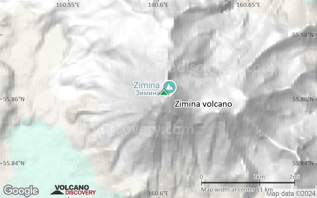 Terrain-type map of Zimina volcano (scale of approx. 10-20 km)