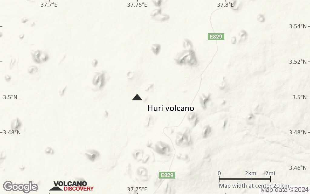 Terrain-type map of Huri volcano (scale of approx. 10-20 km)