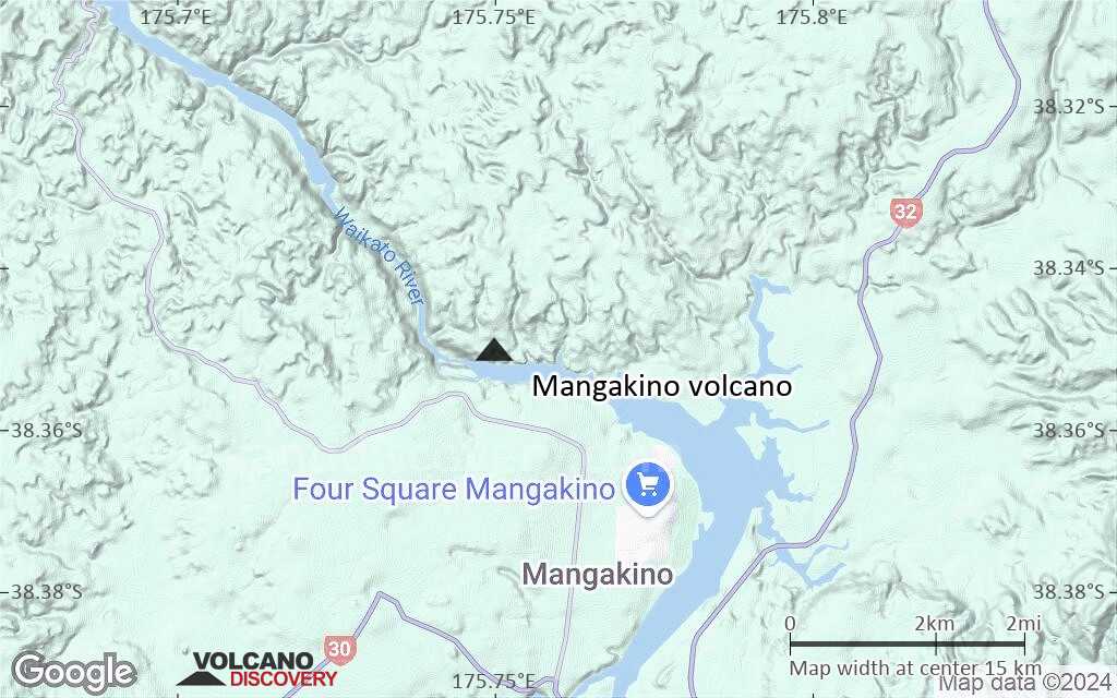 Terrain-type map of Mangakino volcano (scale of approx. 10-20 km)