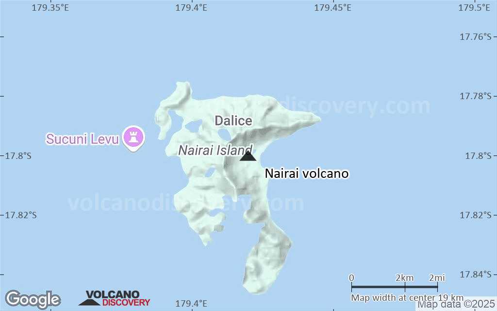 Terrain-type map of Nairai volcano (scale of approx. 10-20 km)