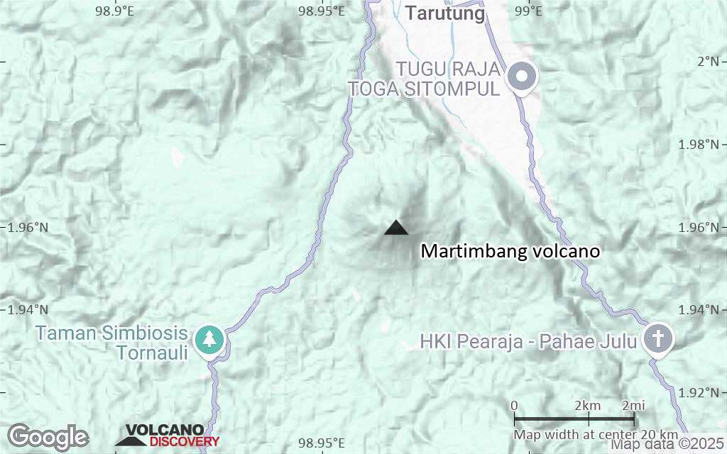 Terrain-type map of Martimbang volcano (scale of approx. 10-20 km)