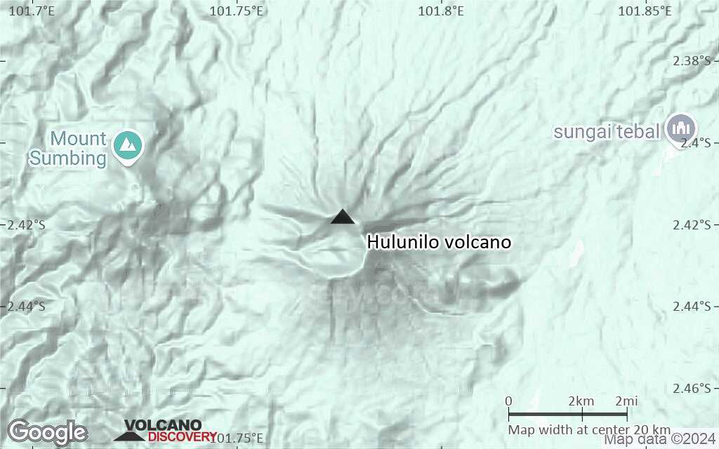 Terrain-type map of Hulunilo volcano (scale of approx. 10-20 km)
