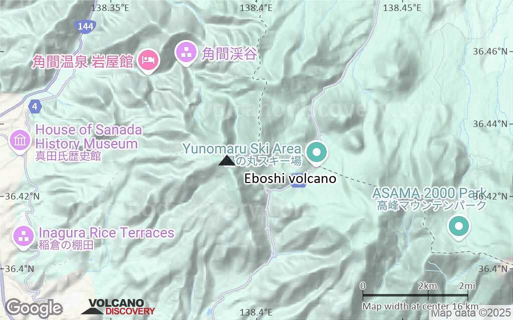 Terrain-type map of Eboshi volcano (scale of approx. 10-20 km)