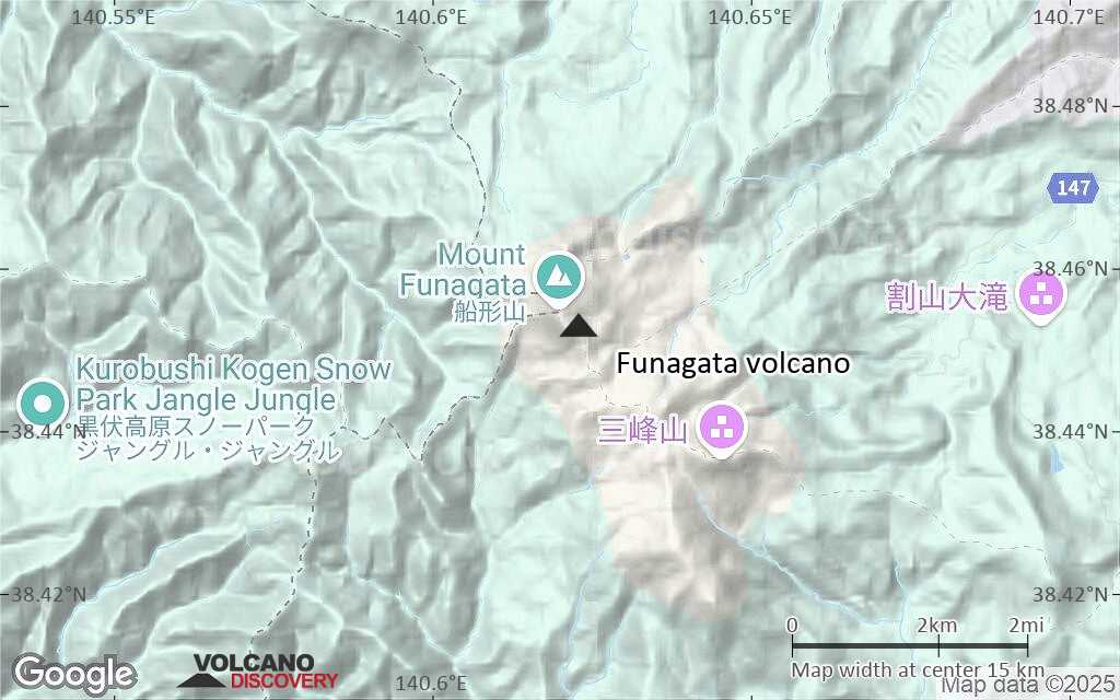 Terrain-type map of Funagata volcano (scale of approx. 10-20 km)