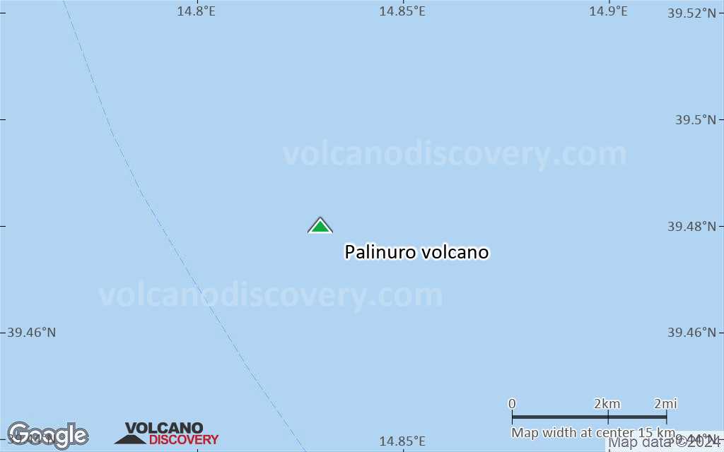 Terrain-type map of Palinuro volcano (scale of approx. 10-20 km)