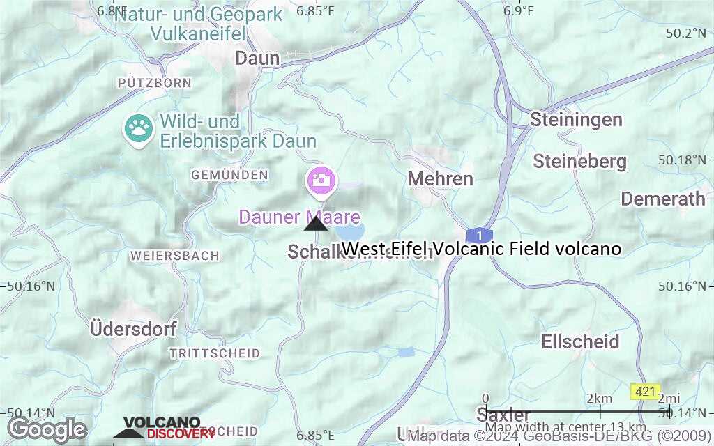 Terrain-type map of West Eifel Volcanic Field volcano (scale of approx. 10-20 km)