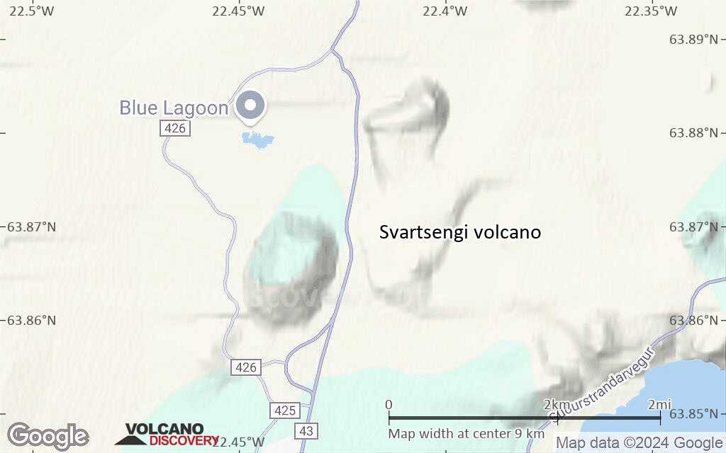 Terrain-type map of Svartsengi volcano (scale of approx. 10-20 km)