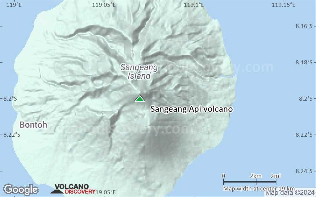 Terrain-type map of Sangeang Api volcano (scale of approx. 10-20 km)
