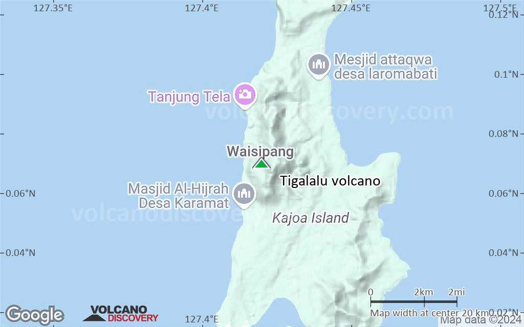 Terrain-type map of Tigalalu volcano (scale of approx. 10-20 km)