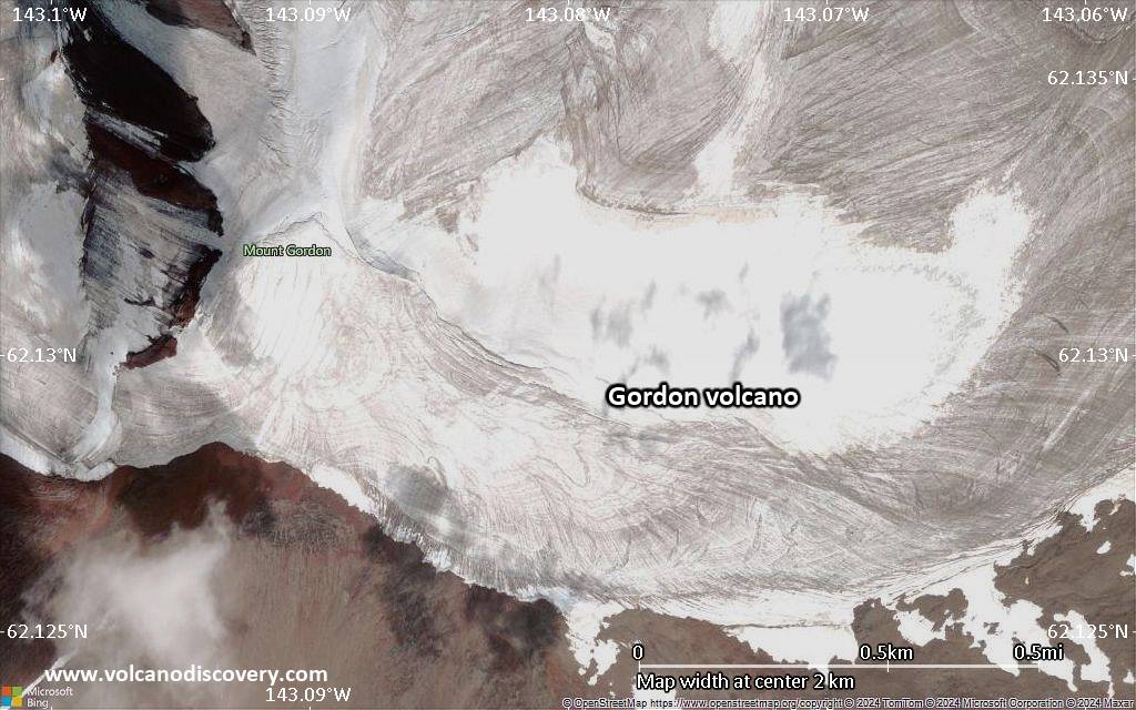 Satellite/aerial-type map of Gordon volcano (scale of few kilometers)