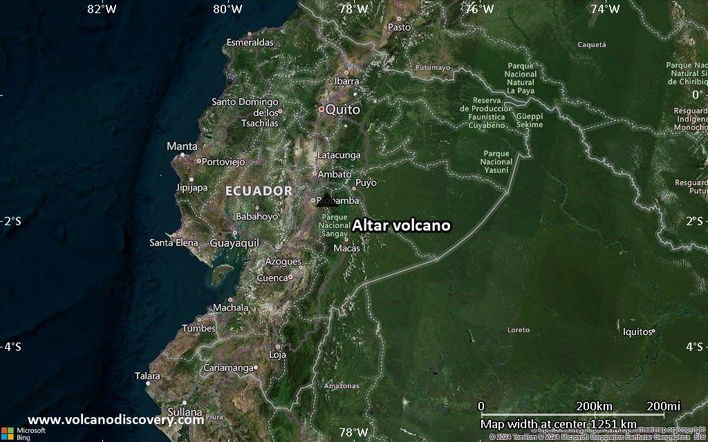 Satellite/aerial-type map of Altar volcano (region scale small)