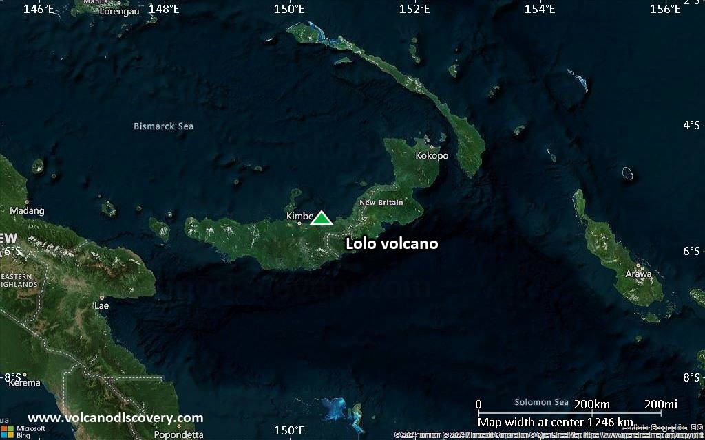 Satellite/aerial-type map of Lolo volcano (region scale small)