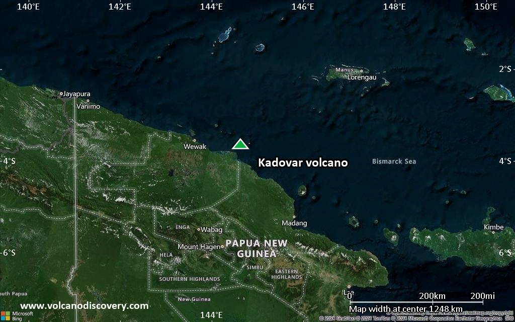 Satellite/aerial-type map of Kadovar volcano (region scale small)