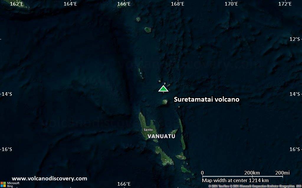 Satellite/aerial-type map of Suretamatai volcano (region scale small)
