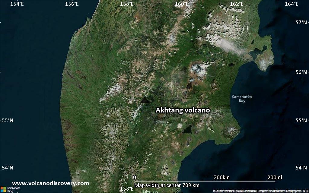 Satellite/aerial-type map of Akhtang volcano (region scale small)