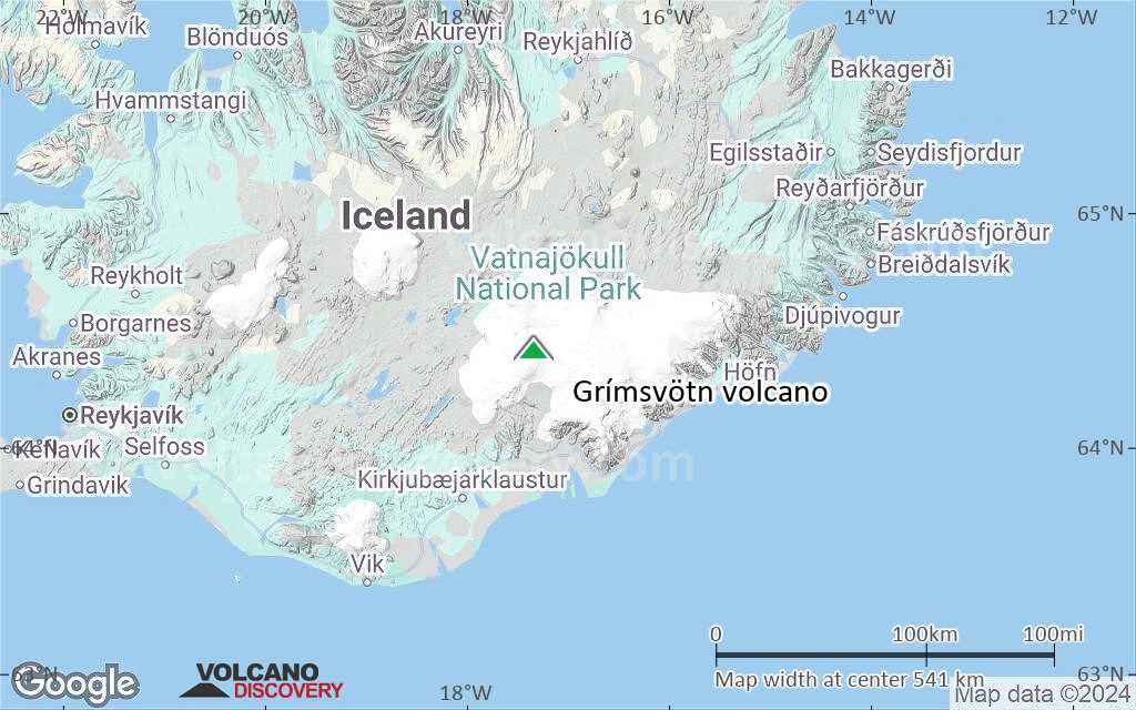 Terrain-type map of Grímsvötn volcano (region scale small)