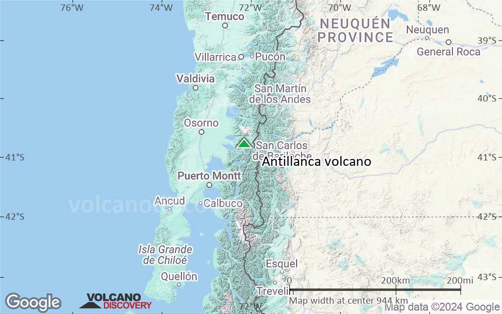 Terrain-type map of Antillanca volcano (region scale small)