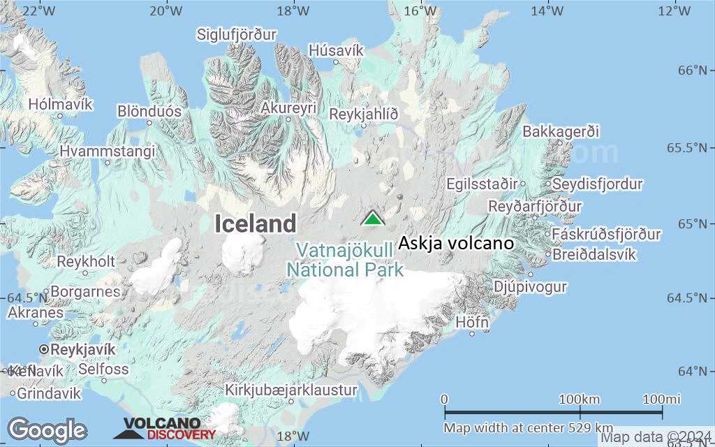 Terrain-type map of Askja volcano (region scale small)