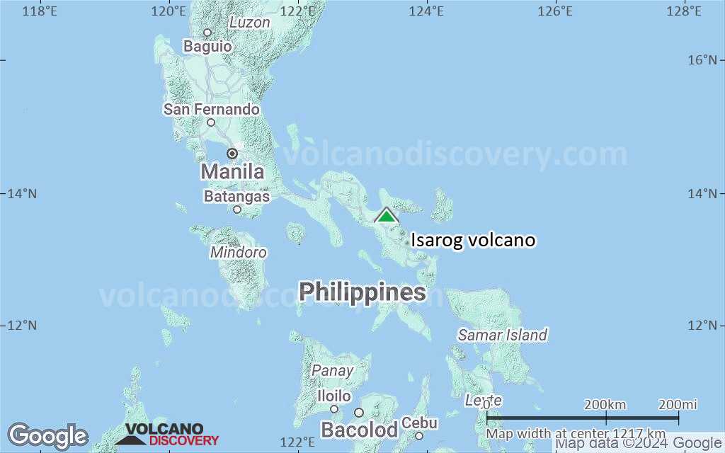 Terrain-type map of Isarog volcano (region scale small)