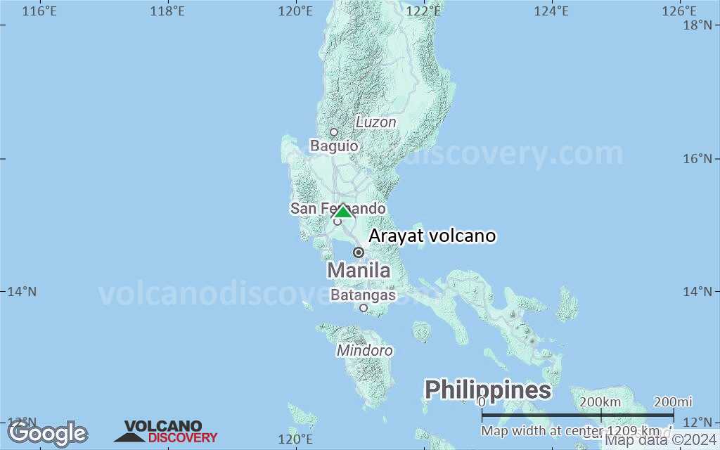 Terrain-type map of Arayat volcano (region scale small)