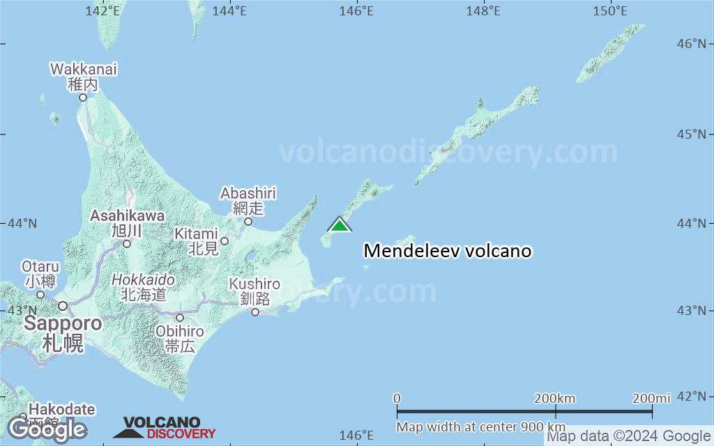 Terrain-type map of Mendeleev volcano (region scale small)