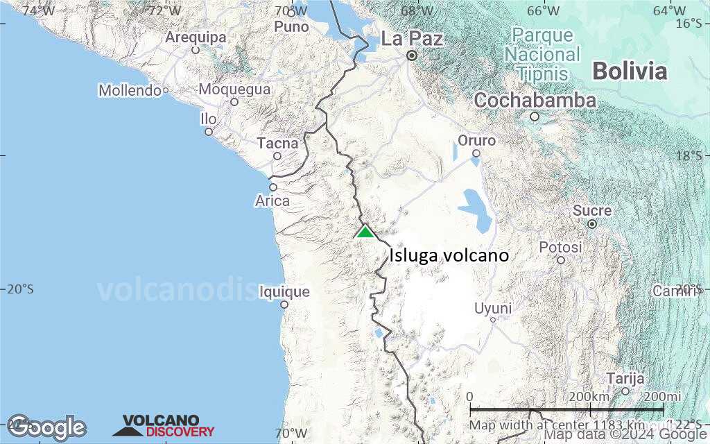 Terrain-type map of Isluga volcano (region scale small)
