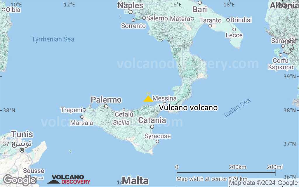 Terrain-type map of Vulcano volcano (region scale small)