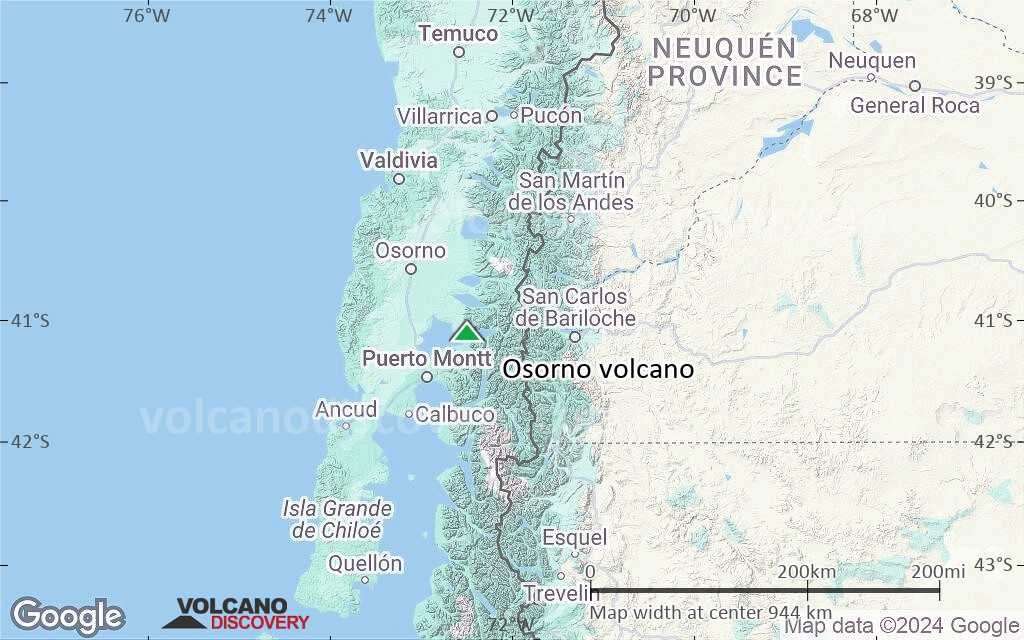 Terrain-type map of Osorno volcano (region scale small)