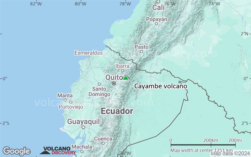 Terrain-type map of Cayambe volcano (region scale small)