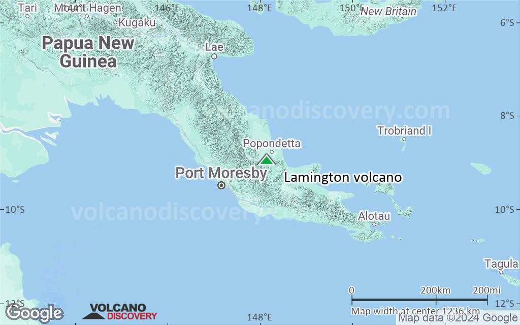 Terrain-type map of Lamington volcano (region scale small)