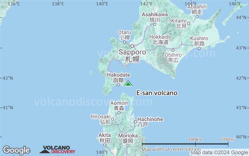 Terrain-type map of E-san volcano (region scale small)