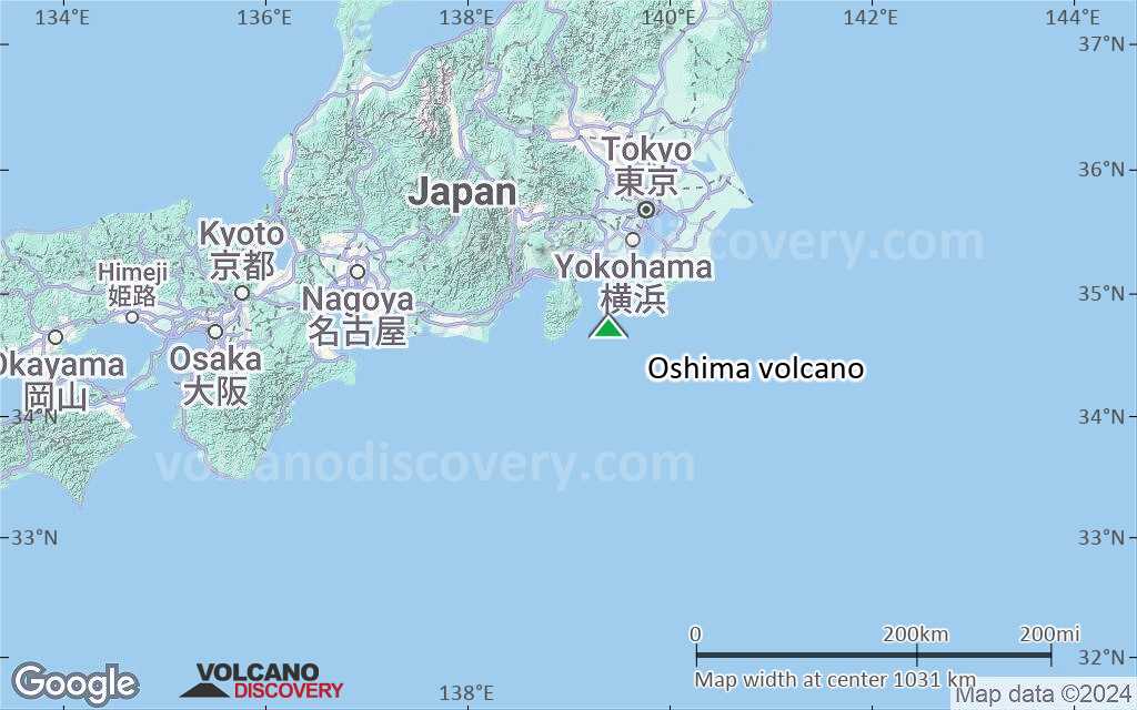 Terrain-type map of Oshima volcano (region scale small)
