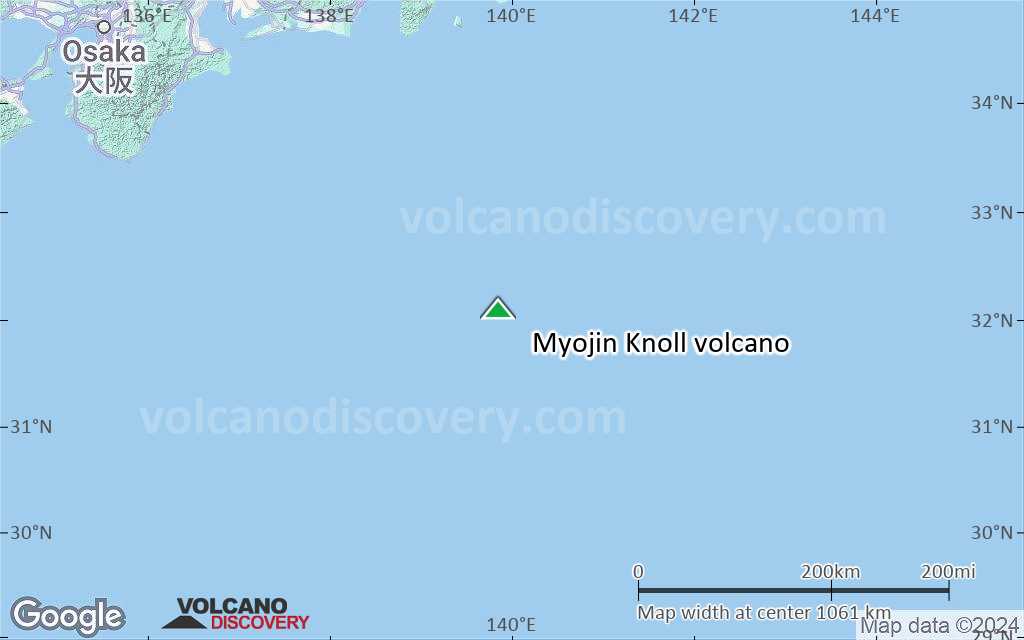 Terrain-type map of Myojin Knoll volcano (region scale small)