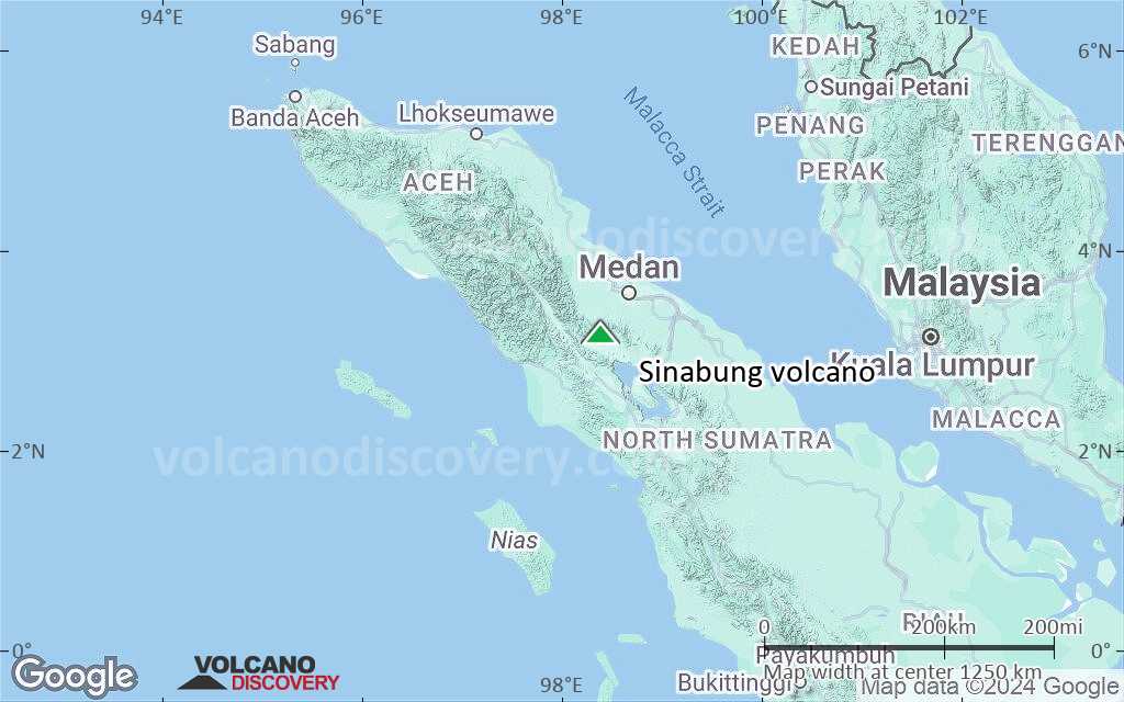 Terrain-type map of Sinabung volcano (region scale small)