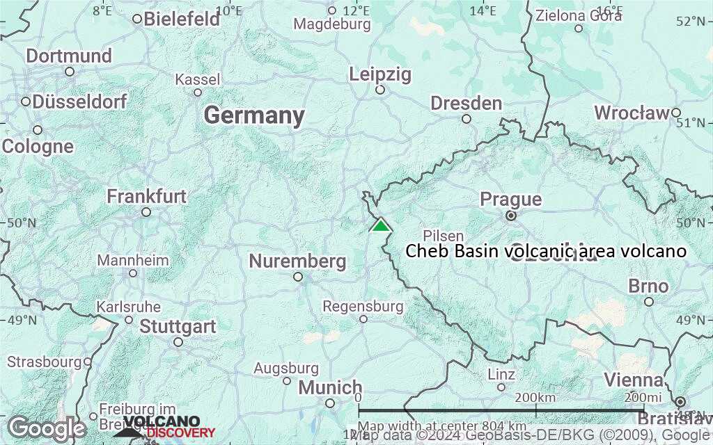 Terrain-type map of Cheb Basin volcanic area volcano (region scale small)