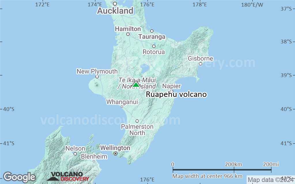 Terrain-type map of Ruapehu volcano (region scale small)