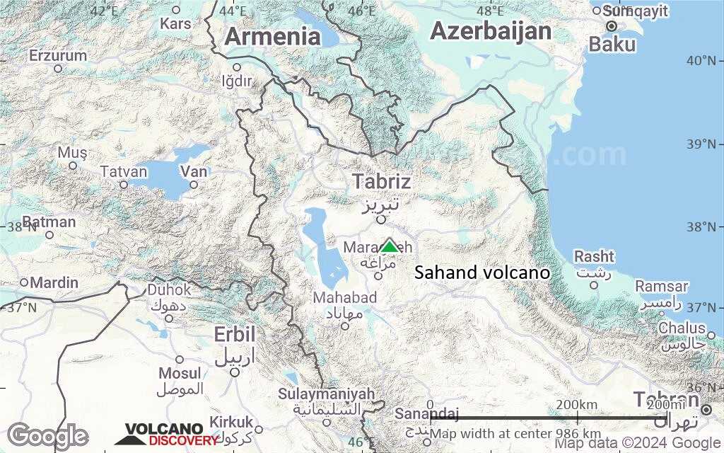 Terrain-type map of Sahand volcano (region scale small)