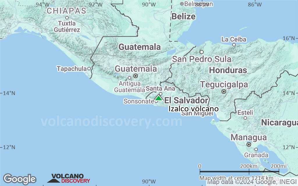 Terrain-type map of Izalco volcano (region scale small)