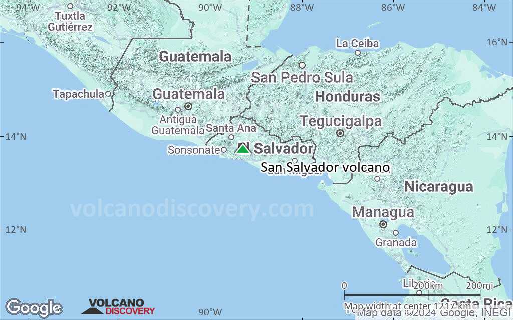 Terrain-type map of San Salvador volcano (region scale small)