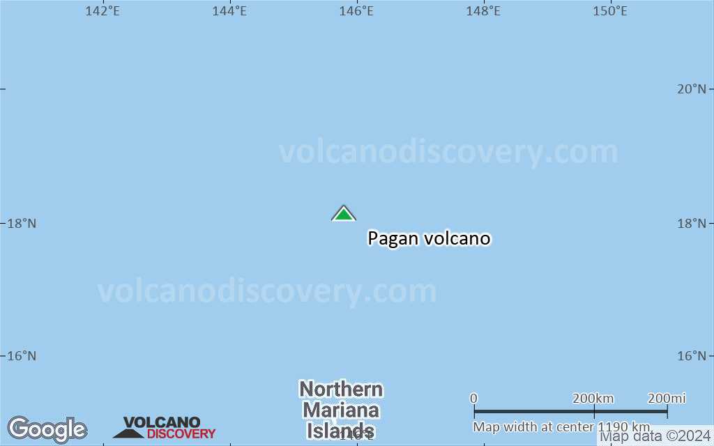Terrain-type map of Pagan volcano (region scale small)