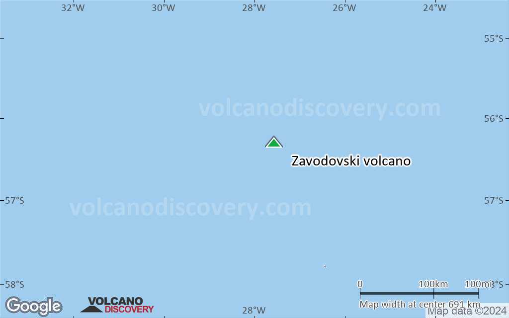Terrain-type map of Zavodovski volcano (region scale small)