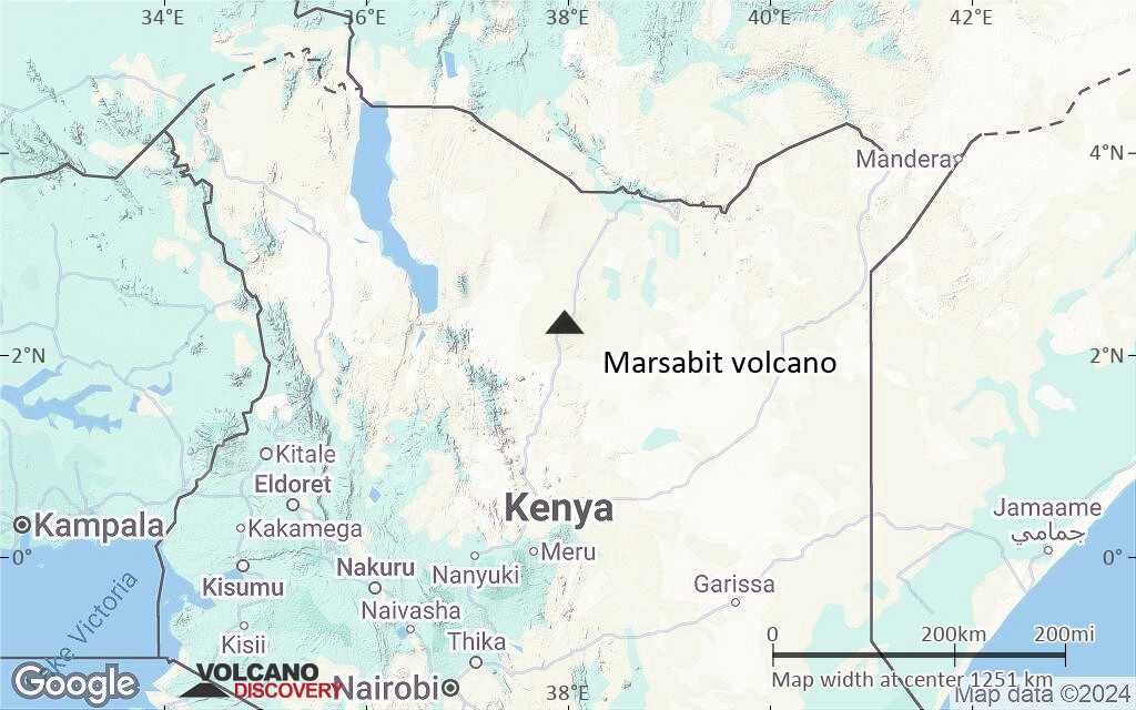 Terrain-type map of Marsabit volcano (region scale small)